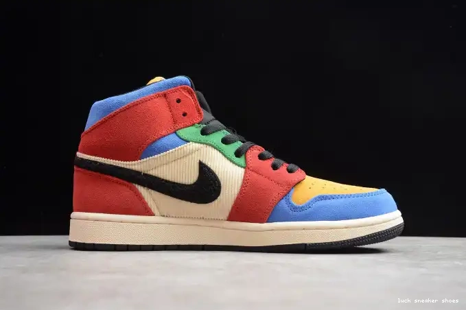 Reps LUCY Fearless Great Air Jordan Blue 1 the SE Mid CU2805-100 0406
